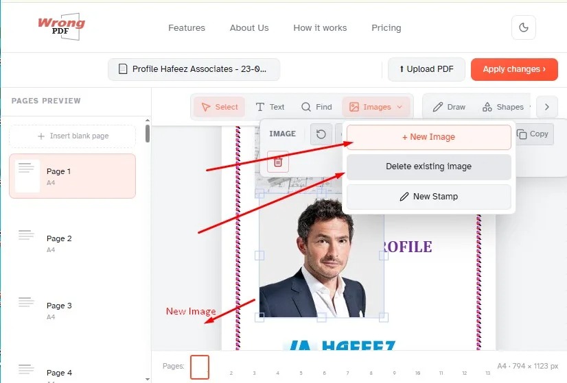 Adding an image to a PDF page